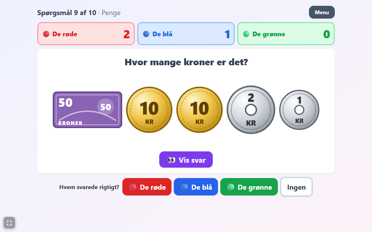 Skærmbillede af Holdquiz